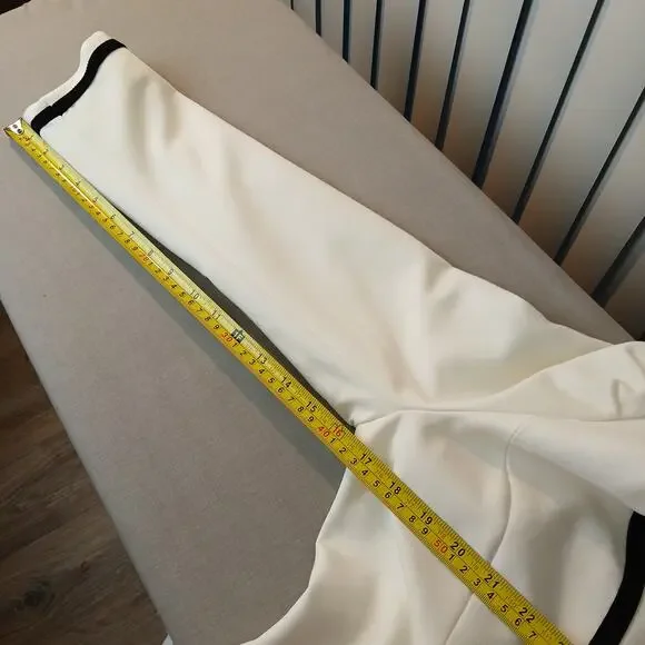 Blingor White Midi Coat with black bows L NOS fitted anime style - Picture 15 of 15